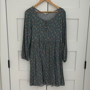 American Eagle Blue and Pink Floral Dress